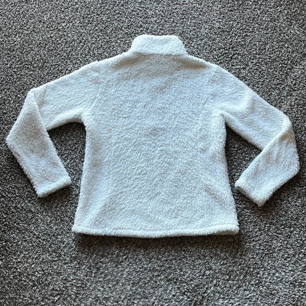 White Patagonia Los Gatos Fleece Jacket Womens Medium Winter Minimalist Pullover - Picture 4 of 6